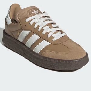 adidas Samba XLG Sneakers - Brown and White unisex womens size 8 men’s size 7